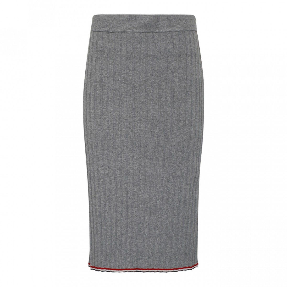 Light Grey Cashmere Pencil Skirt