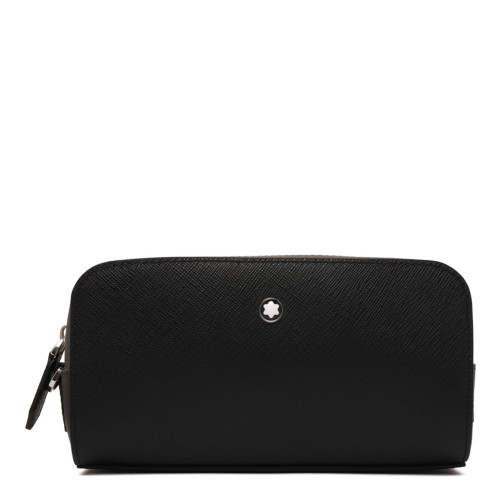 Black Sartorial Leather Pouch