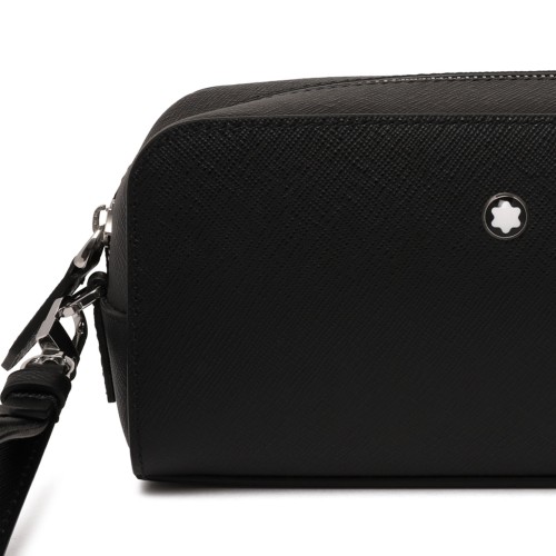 Black Sartorial Leather Pouch