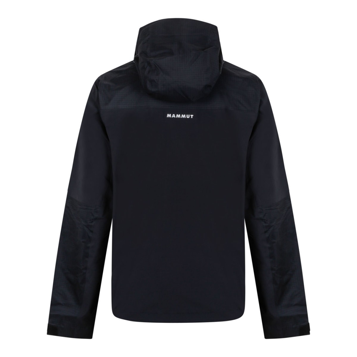 Black Hooded Technical Jacket In Performance Fabric