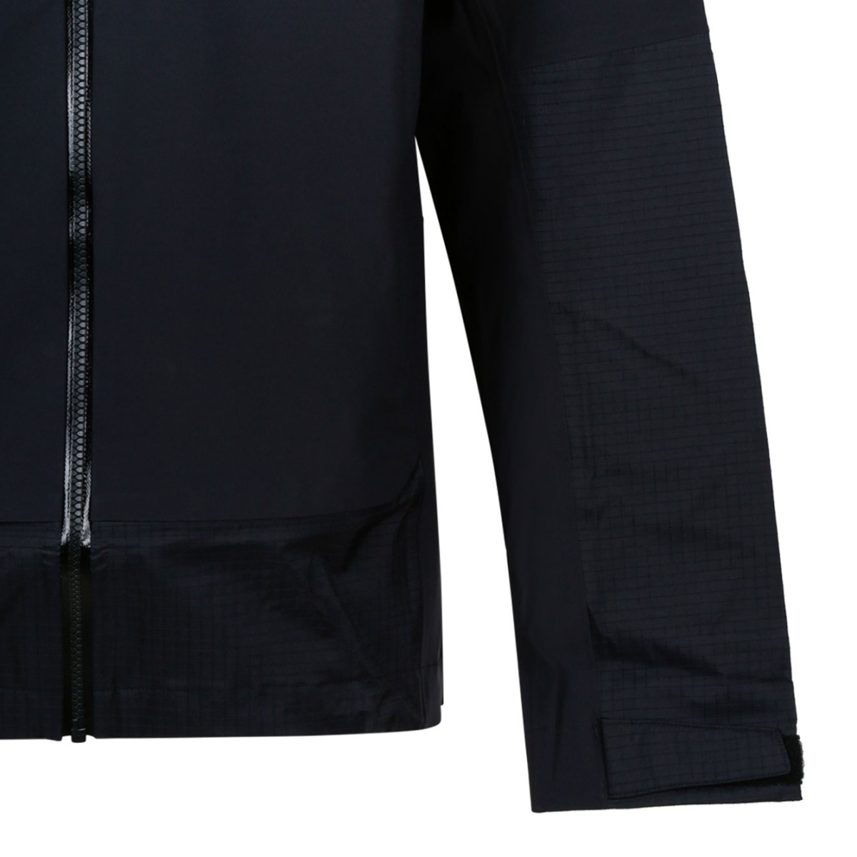 Black Hooded Technical Jacket In Performance Fabric
