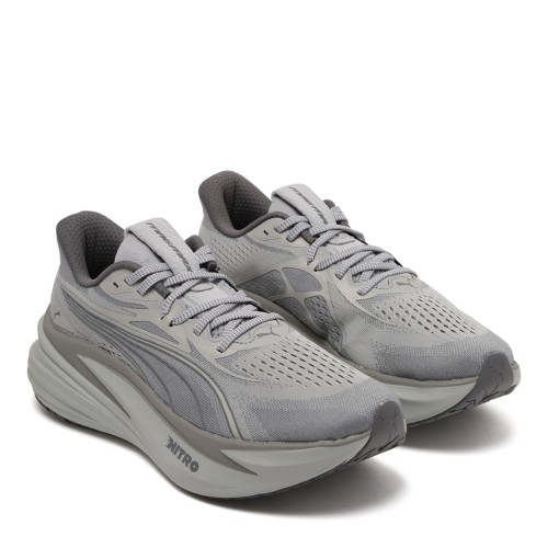 Grey Performance Running Shoes In Technical Mesh 2