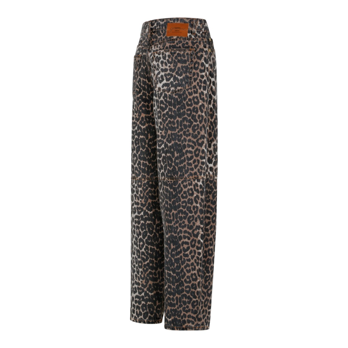 Leopard Print Jeans In Organic Cotton