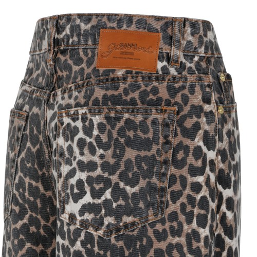 Leopard Print Jeans In Organic Cotton