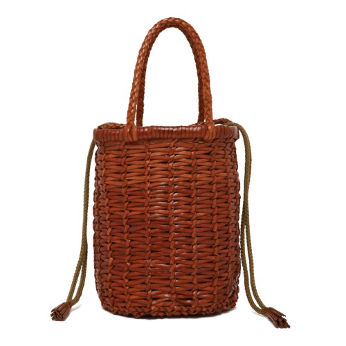 Tan Lina Mini Bucket Bag
