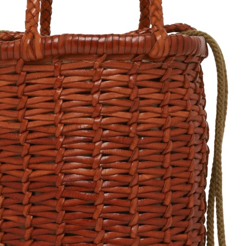 Tan Lina Mini Bucket Bag