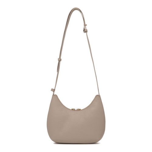 Linen Leather Hobo Bag