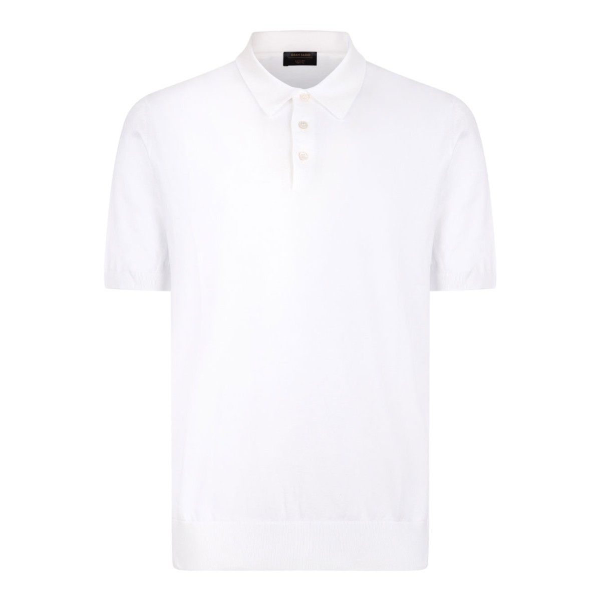 White Cotton Polo Shirt