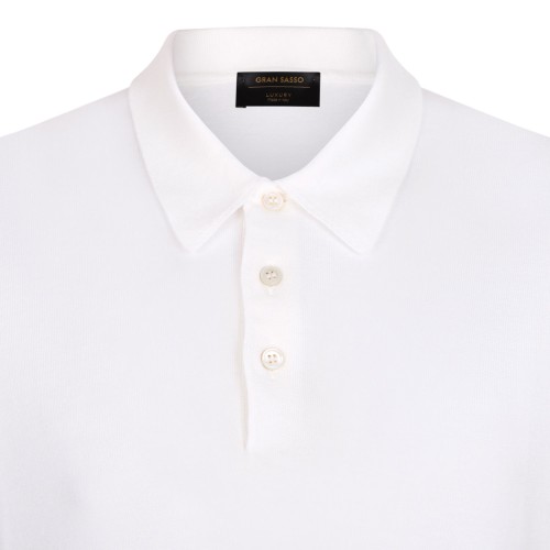 White Cotton Polo Shirt