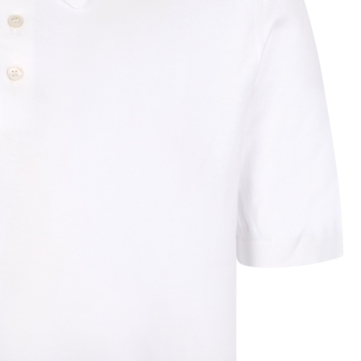 White Cotton Polo Shirt