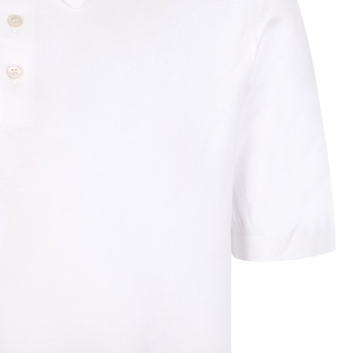 White Cotton Polo Shirt