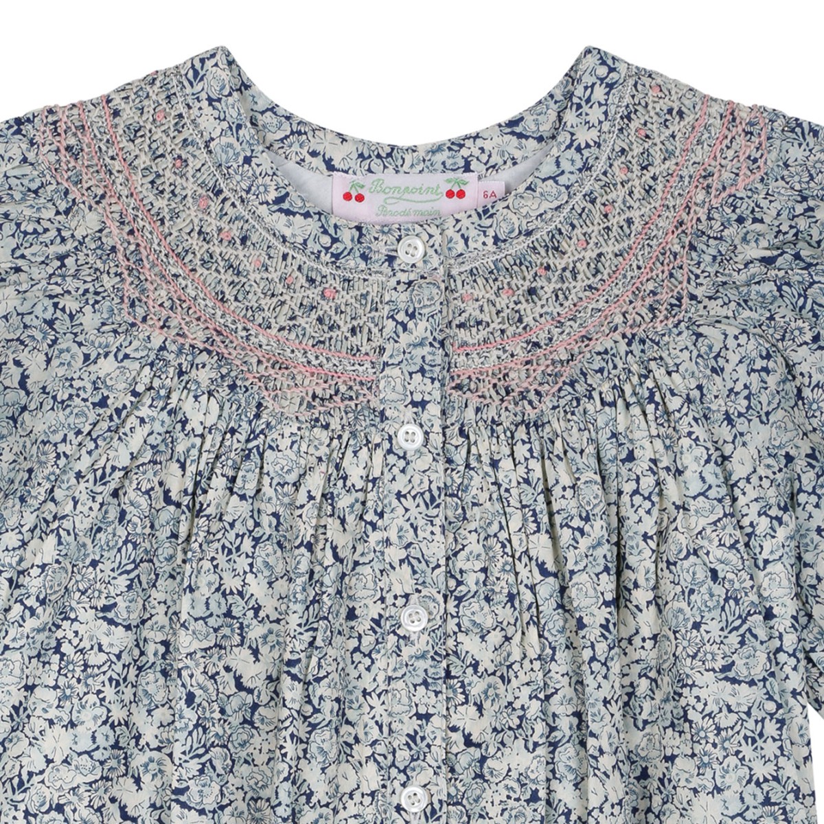 Floral Smocked Dress In Cotton