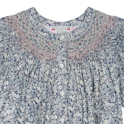 Floral Smocked Dress In Cotton