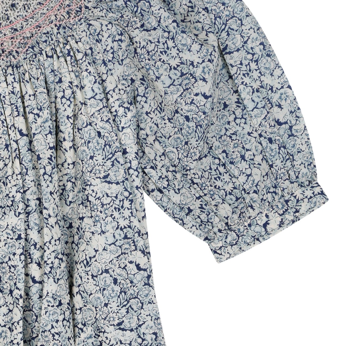 Floral Smocked Dress In Cotton