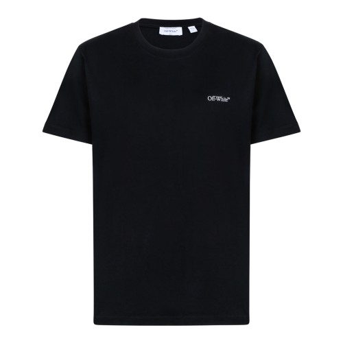 Black Cotton Logo Printed T-Shirt