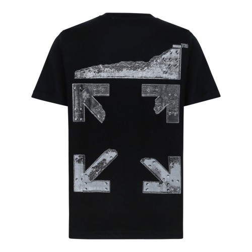 Black Cotton Logo Printed T-Shirt