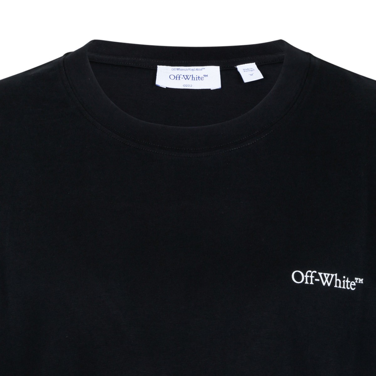 Black Cotton Logo Printed T-Shirt