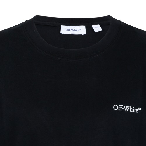 Black Cotton Logo Printed T-Shirt