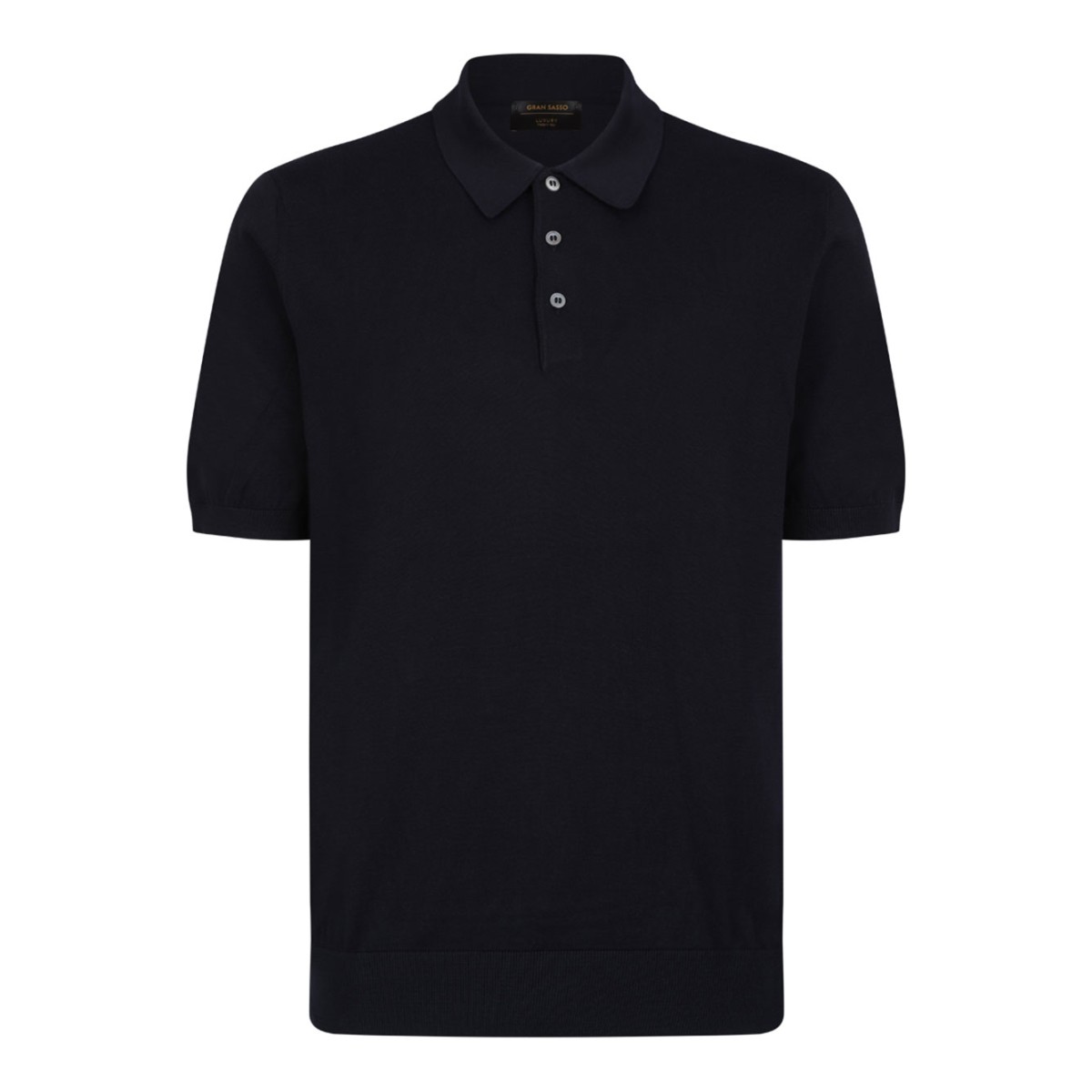 Black Cotton Polo Shirt