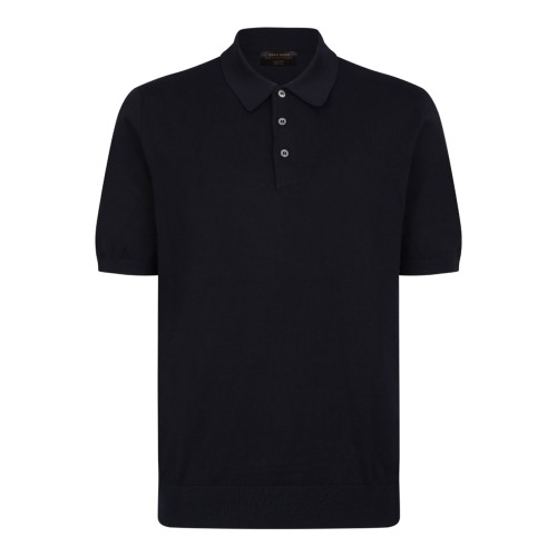 Black Cotton Polo Shirt