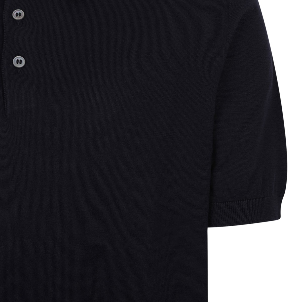 Black Cotton Polo Shirt