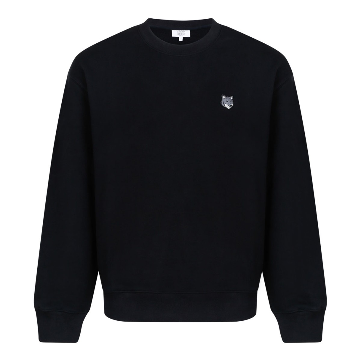 Black Fox Head Cotton Sweatshirt
