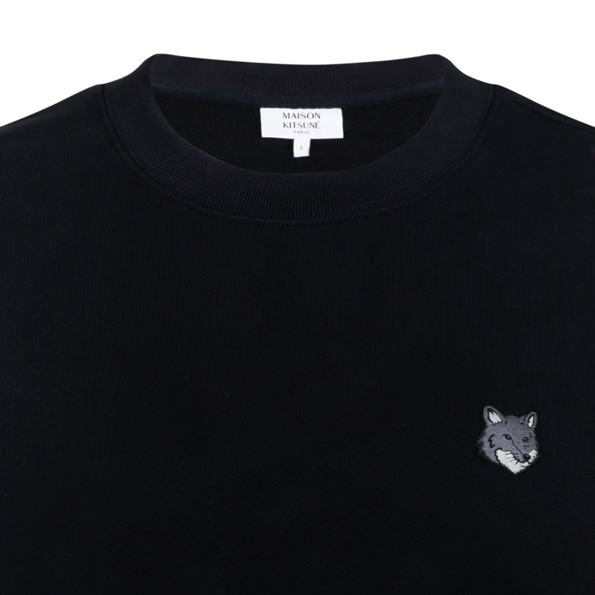 Black Fox Head Cotton Sweatshirt