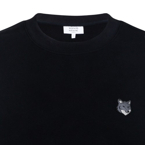 Black Fox Head Cotton Sweatshirt