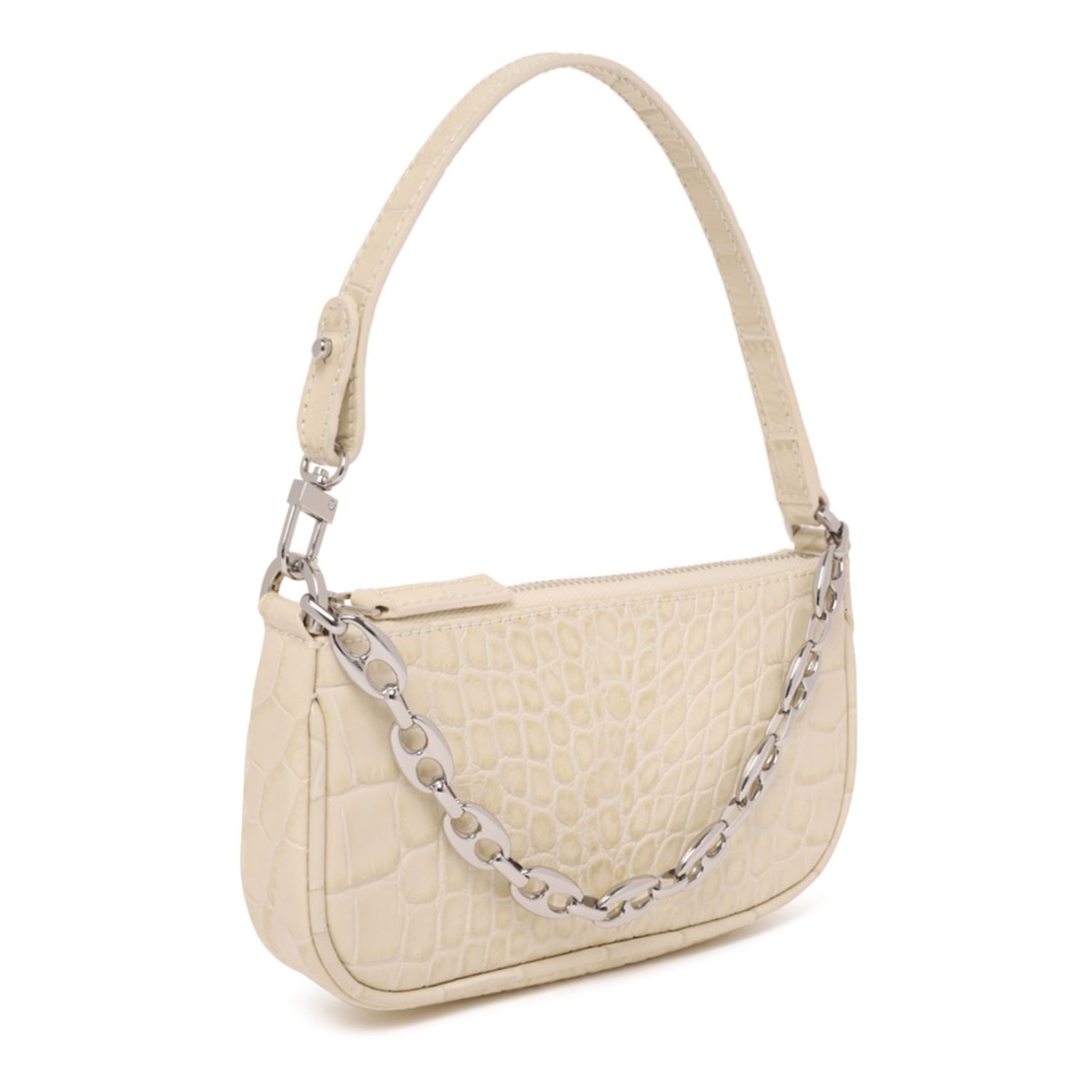 Cream Rachel Crocodile Effect Mini Hand Bag