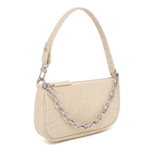 Cream Rachel Crocodile Effect Mini Hand Bag