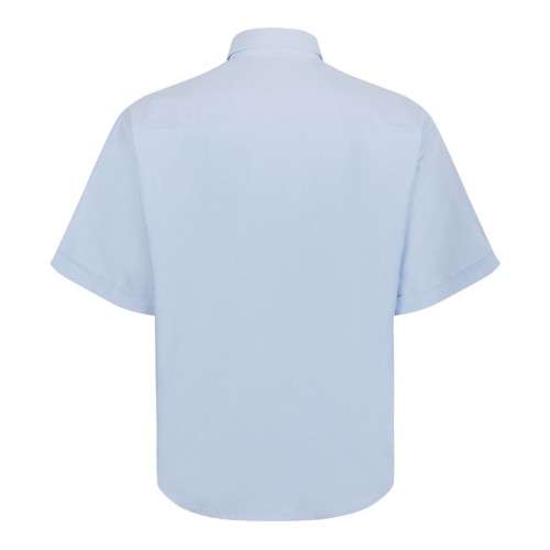 Light Blue Short-Sleeve Shirt In Cotton Oxford 2
