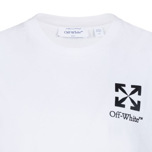 White Heraldic Arrow Cotton T-Shirt