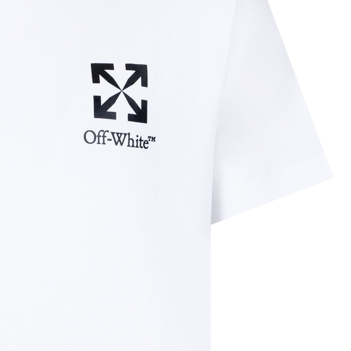 White Heraldic Arrow Cotton T-Shirt