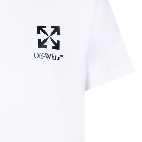 White Heraldic Arrow Cotton T-Shirt