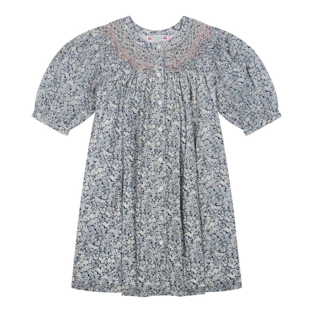 Floral Smocked Dress In Cotton