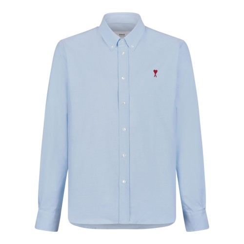 Light Blue Button-Down Shirt In Cotton Oxford