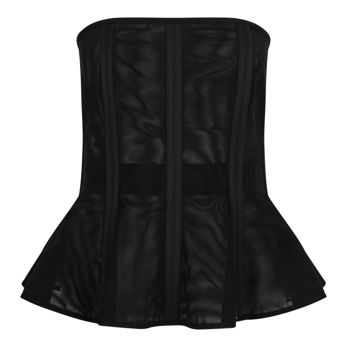 Black Semi-Sheer Corset Top