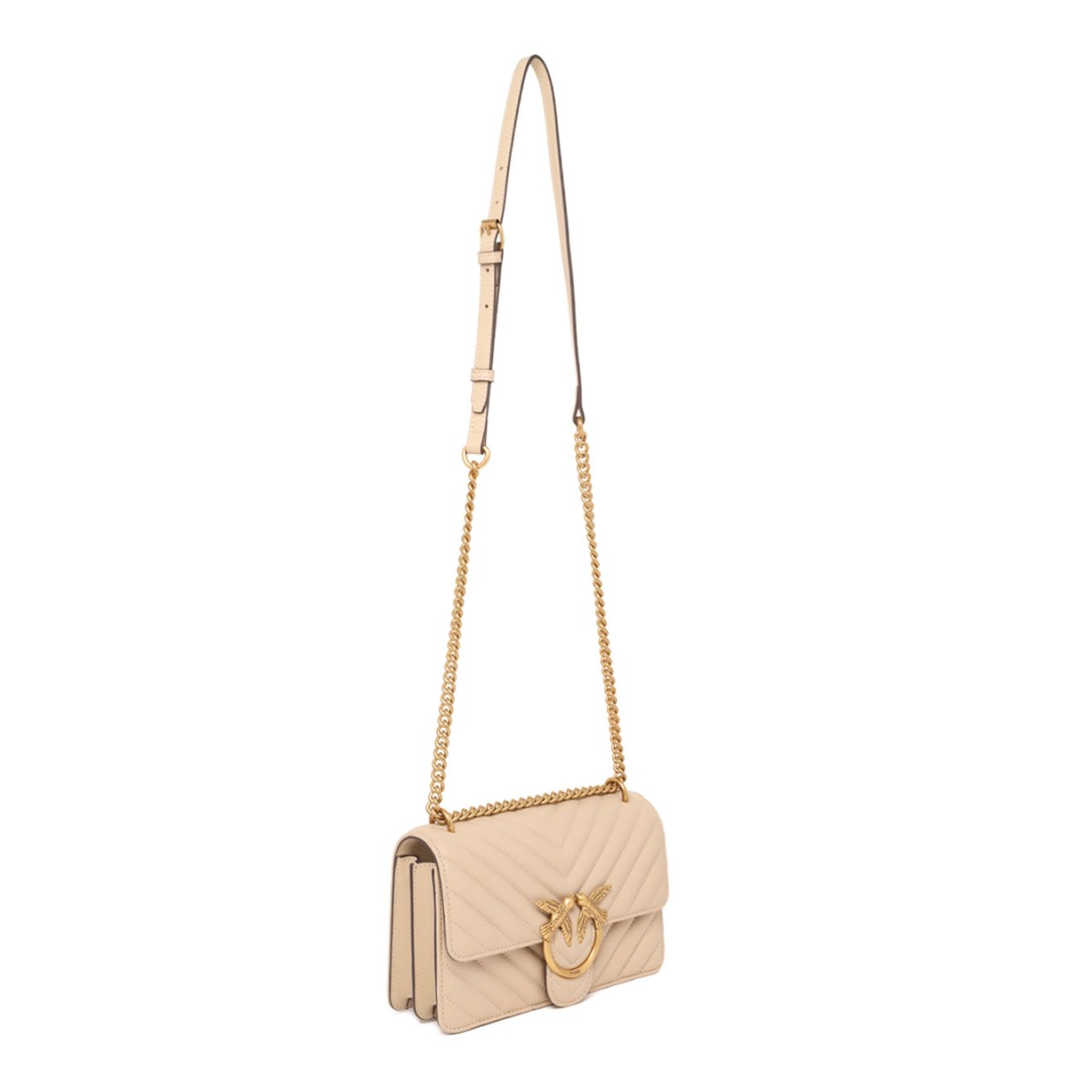 Beige and Antique Grey Crossbody Bag