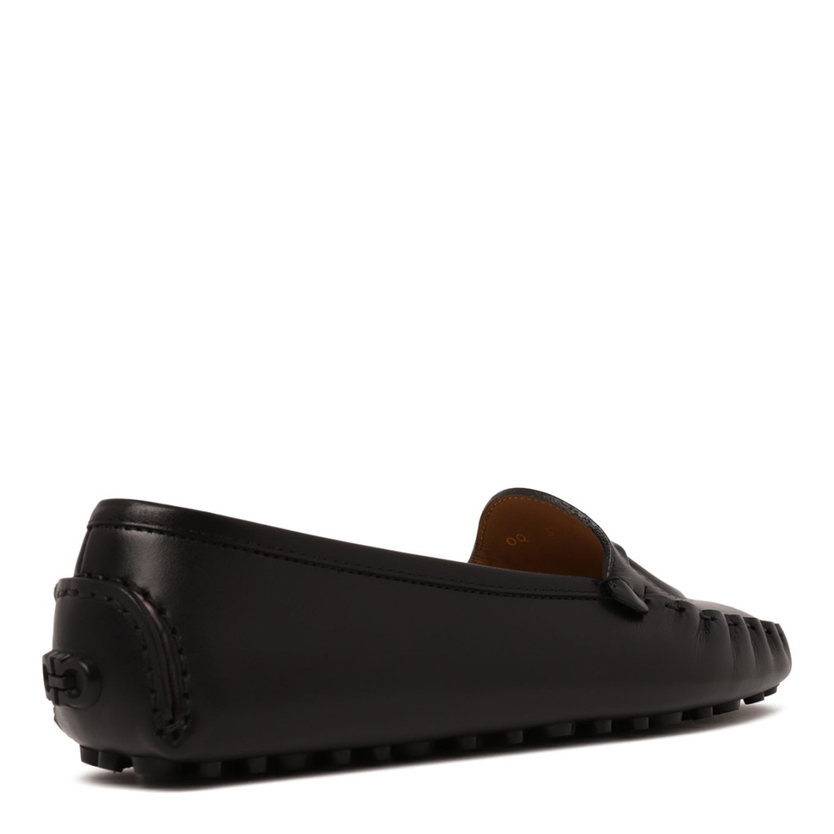 Black Leather Driving Loafers
