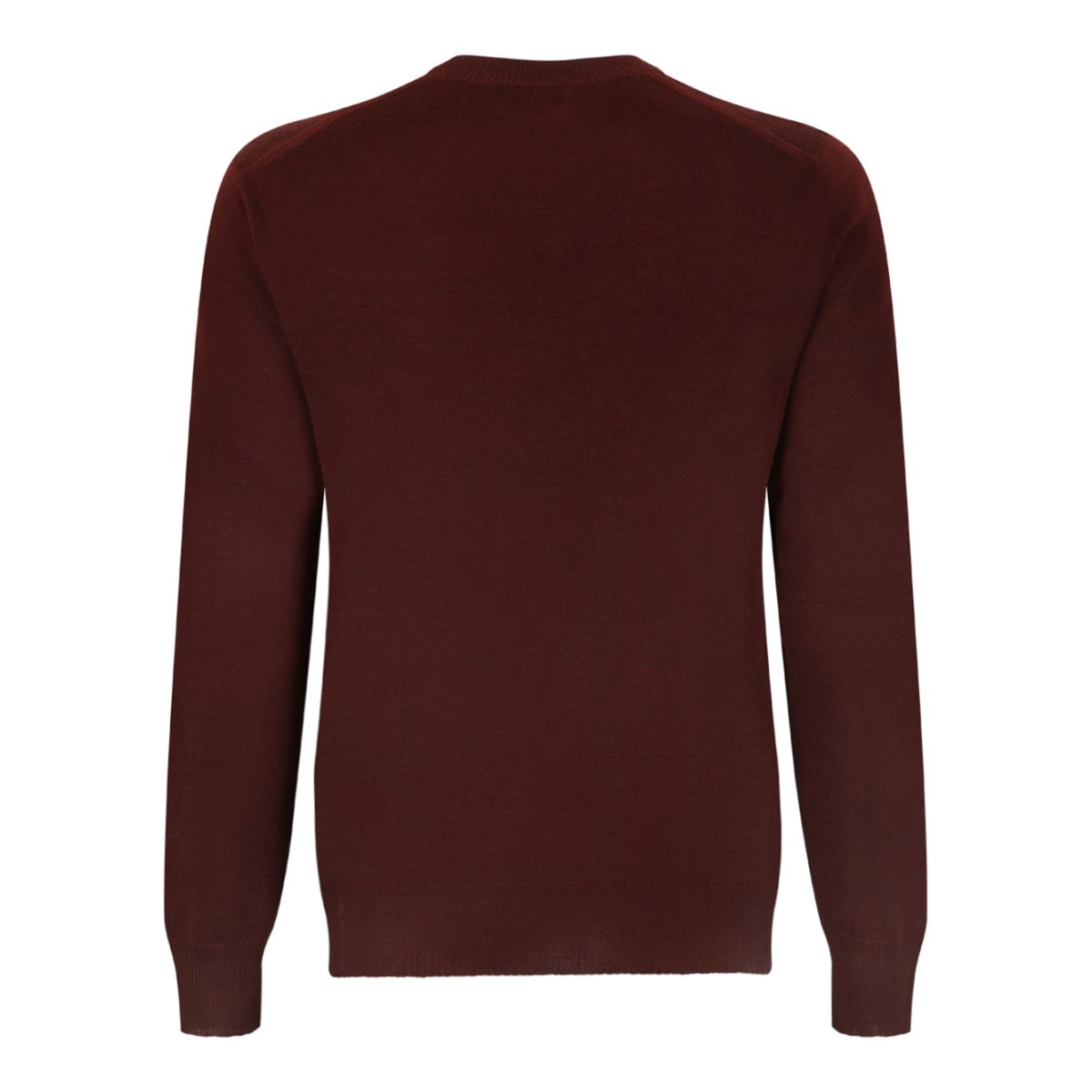 Oxblood and Fiery Red Logo-Embroidered Sweater