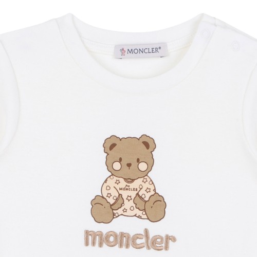 Ivory Cotton Bodysuit And Bib Set