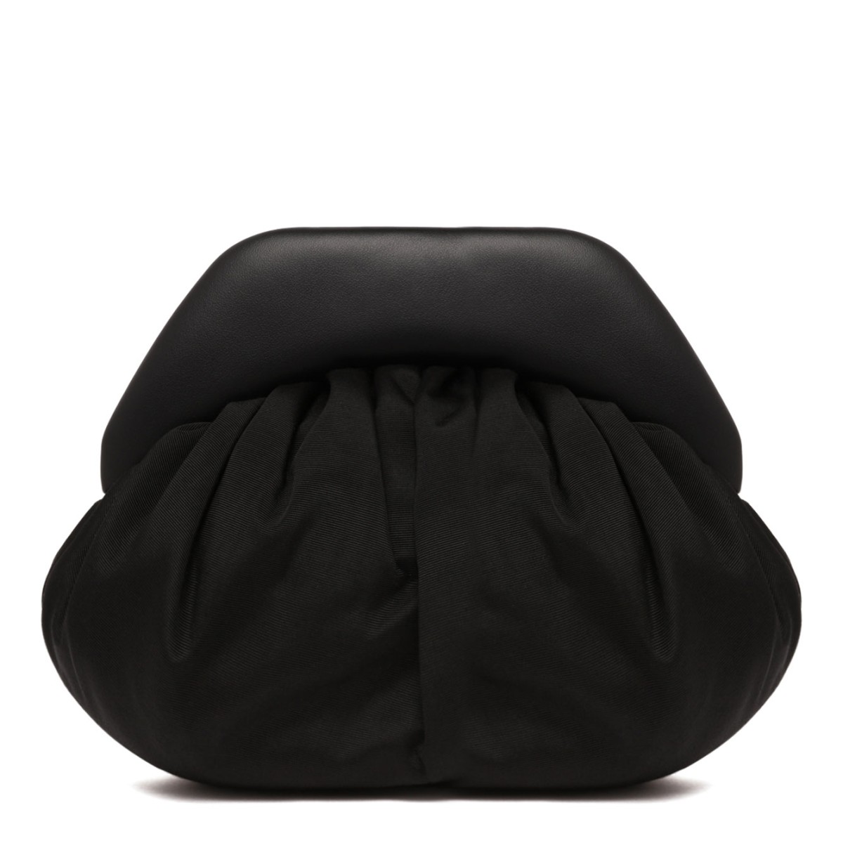 Black Pouch Clutch With Chain Handle