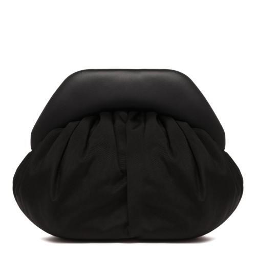 Black Pouch Clutch With Chain Handle