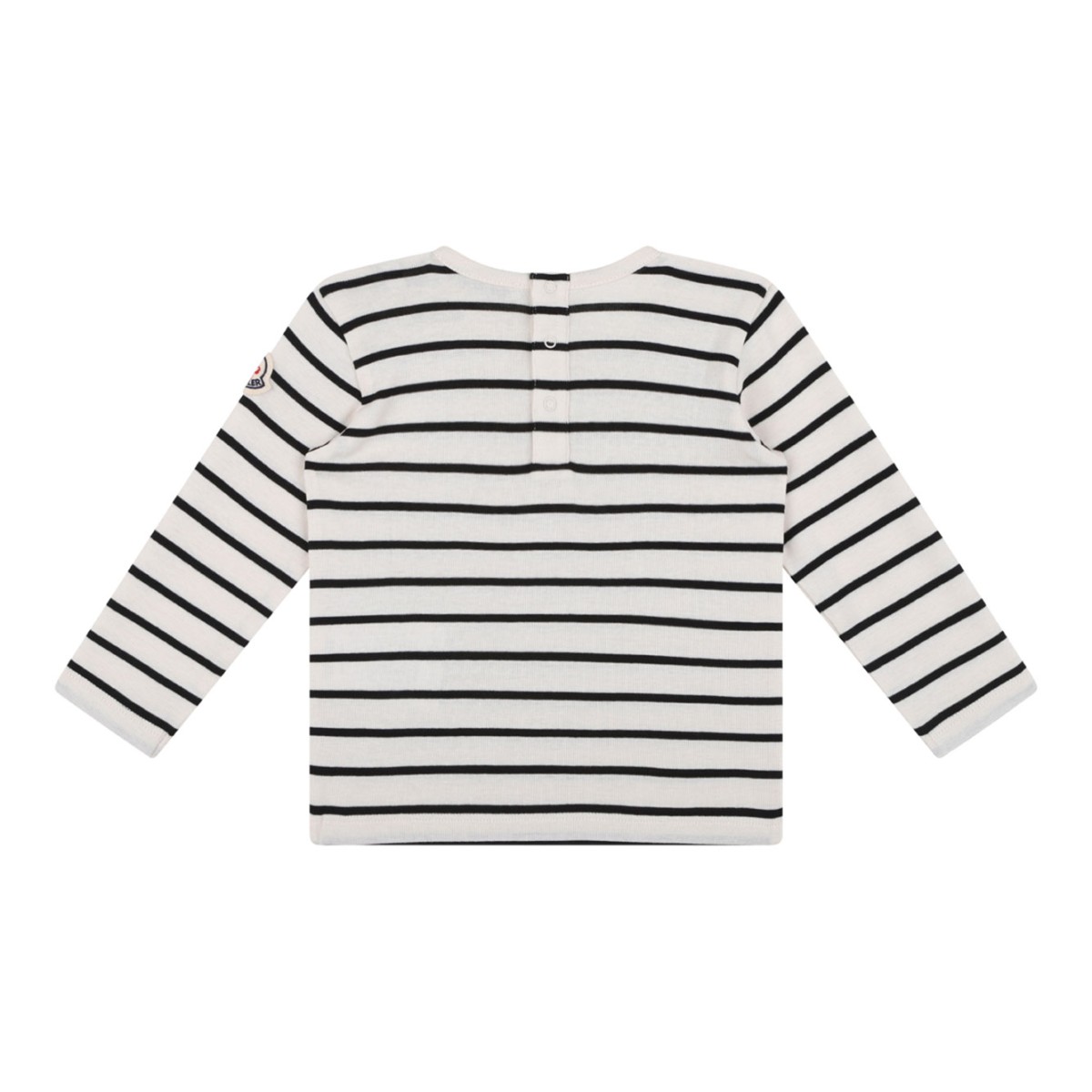 Blue Crew Neck Onesie With Striped