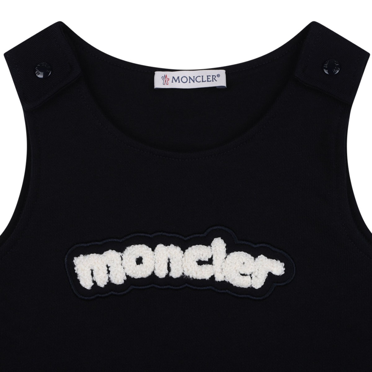 Blue Crew Neck Onesie With Striped