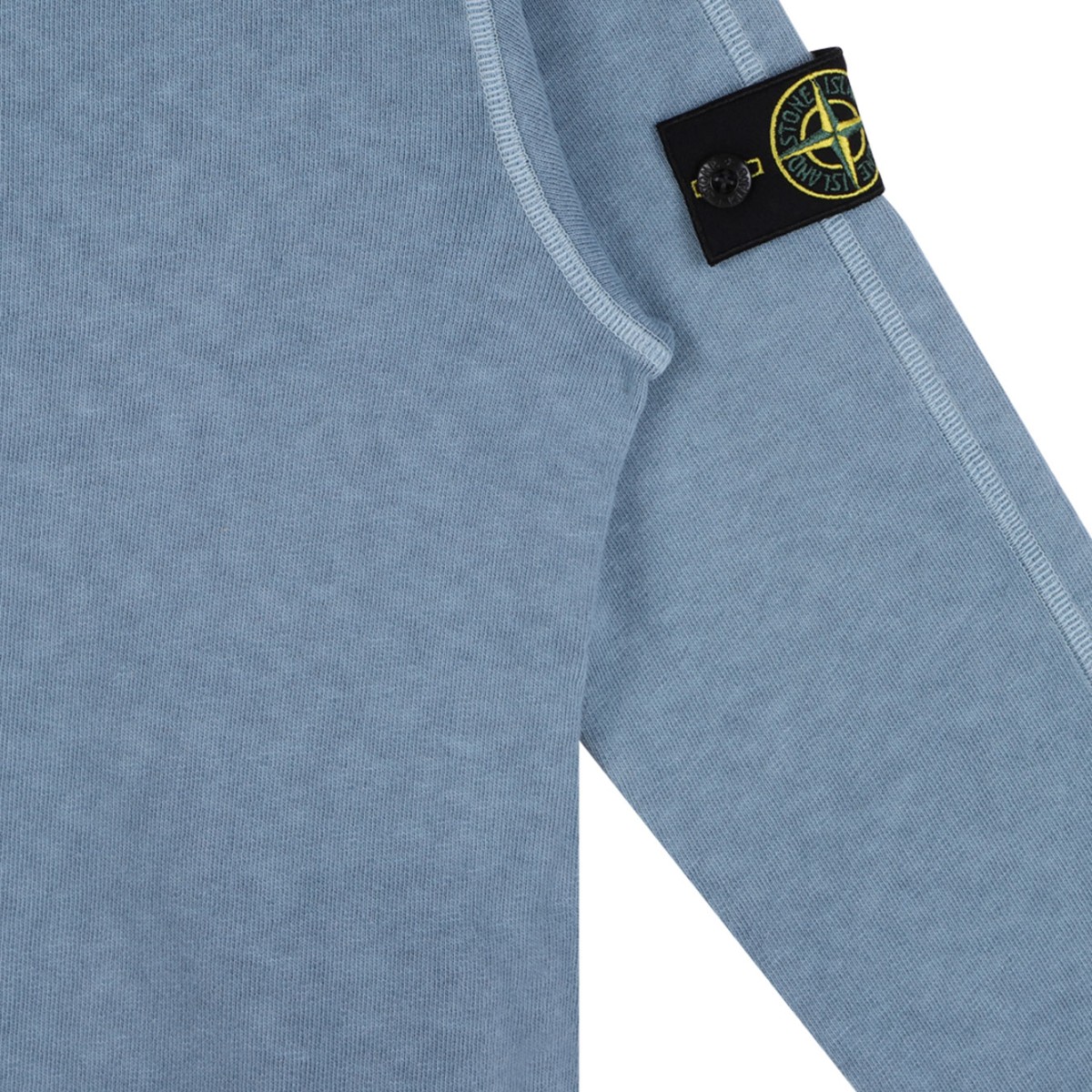 Dust Blue Hooded Sweatshirt In Cotton