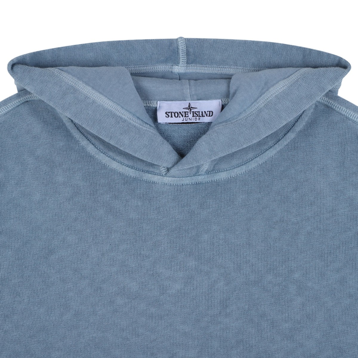 Dust Blue Hooded Sweatshirt In Cotton