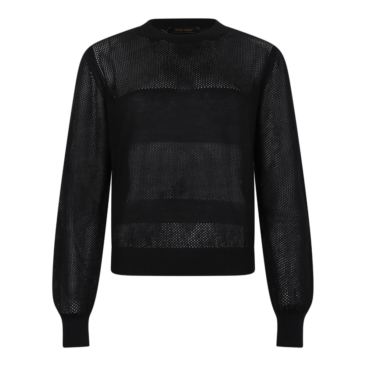 Black Open-Knit Sweater