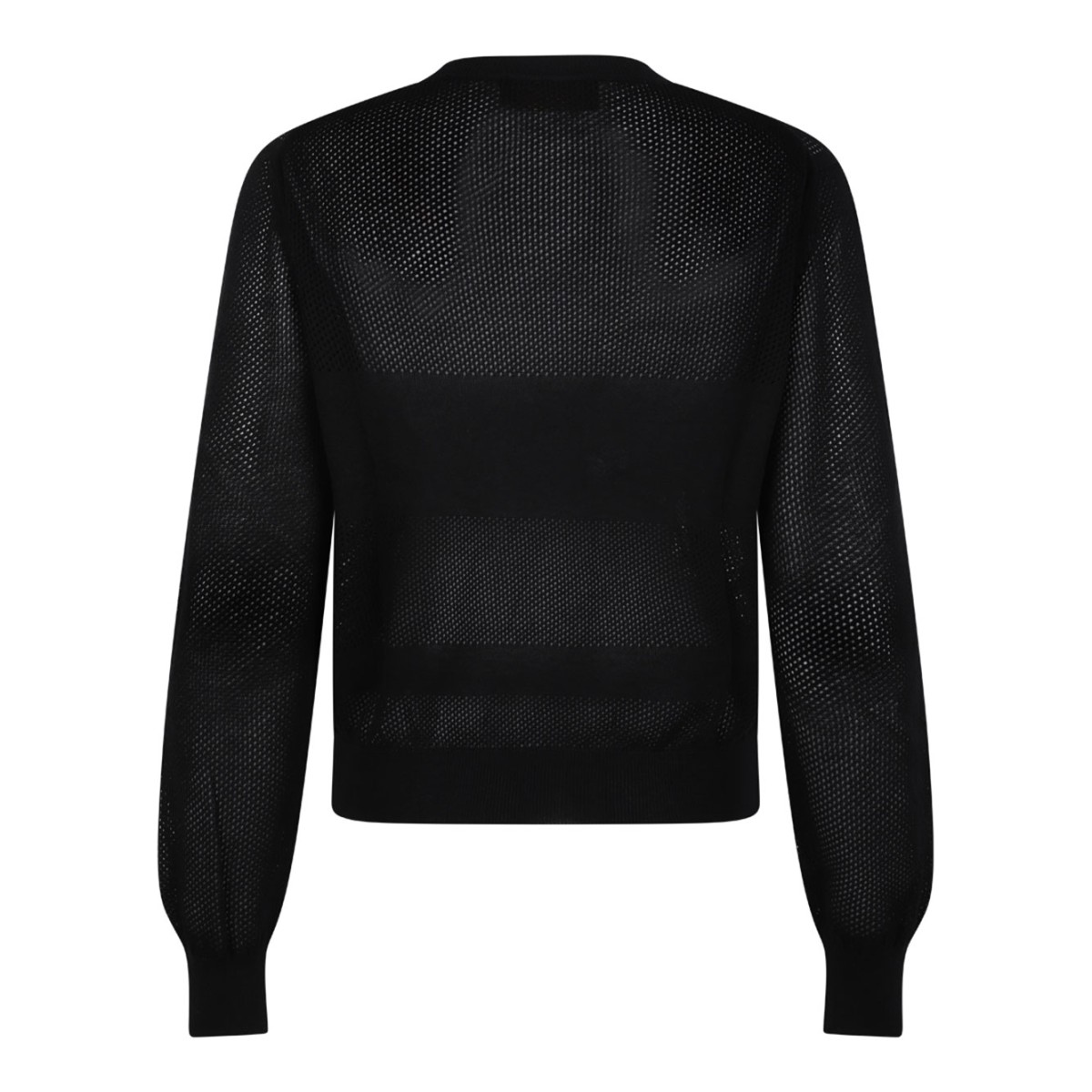 Black Open-Knit Sweater