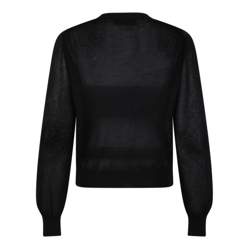 Black Open-Knit Sweater